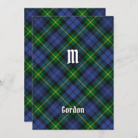 Invitation Clan Gordon Tartan