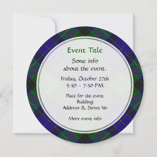 Invitation Clan Gunn Tartan