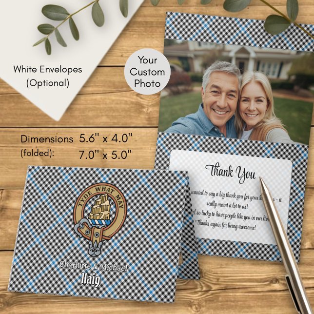 Invitation Clan Haig Crest over Tartan (Créateur téléchargé)