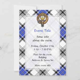 Invitation Clan Hannay Crest sur Tartan