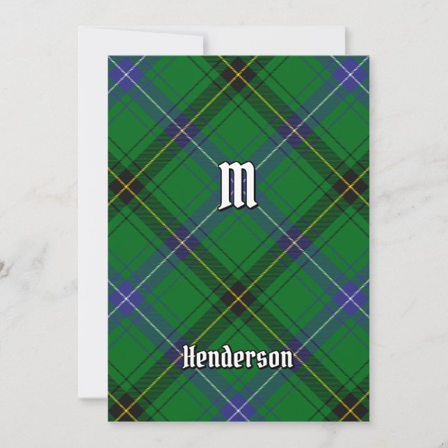 Invitation Clan Henderson Tartan (Devant)