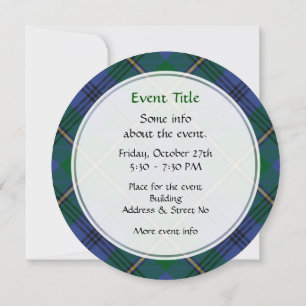 Invitation Clan Johnston Tartan