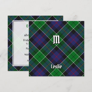 Invitation Clan Leslie Chasse Tartan