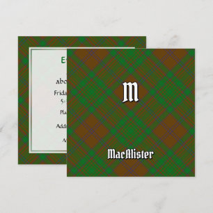 Invitation Clan MacAlister de Glenbarr Hunting Tartan