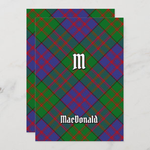 Invitation Clan MacDonald Tartan