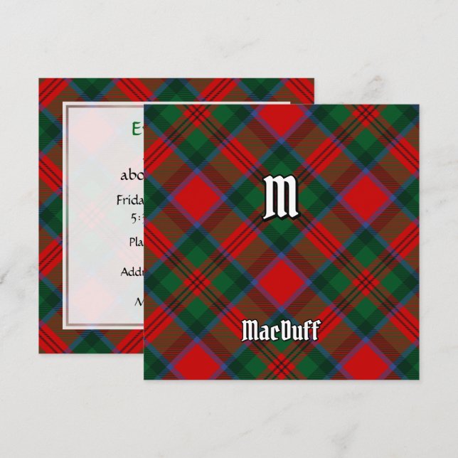 Invitation Clan MacDuff Tartan (Devant / Derrière)