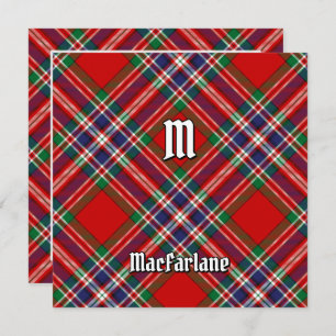 Invitation Clan MacFarlane Red Tartan