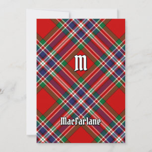 Invitation Clan MacFarlane Red Tartan