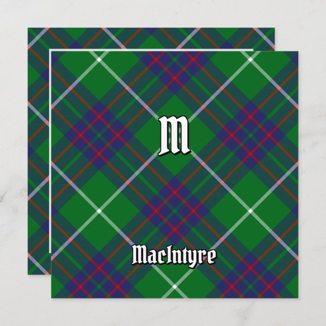 Invitation Clan MacIntyre Tartan (Devant / Derrière)