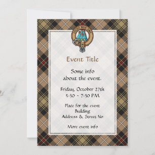 Invitation Clan MacKenzie Crest sur la chasse Tartan