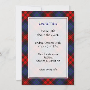 Invitation Clan MacLachlan Tartan