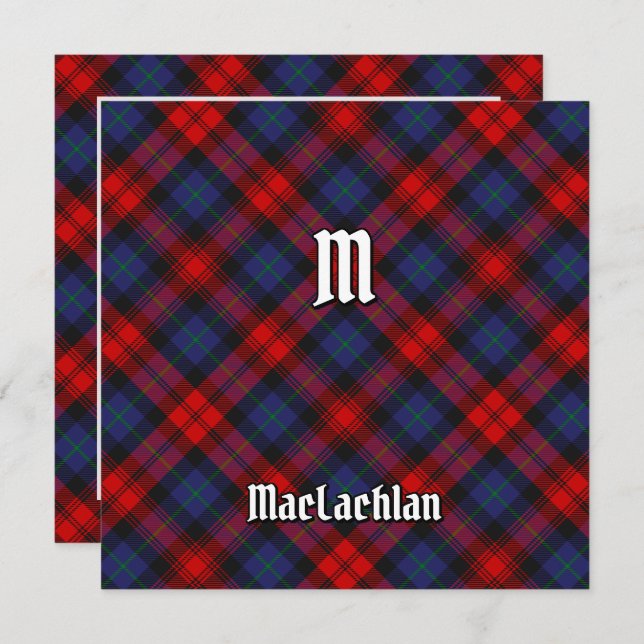 Invitation Clan MacLachlan Tartan (Devant / Derrière)