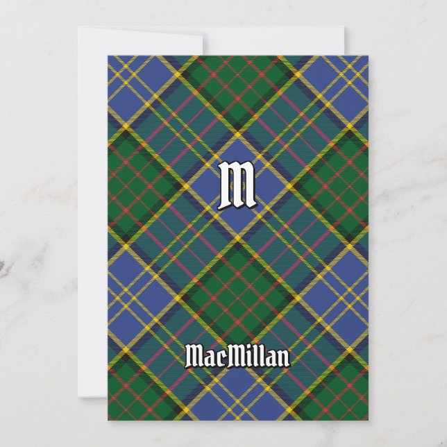 Invitation Clan MacMillan Chasse Tartan (Devant)