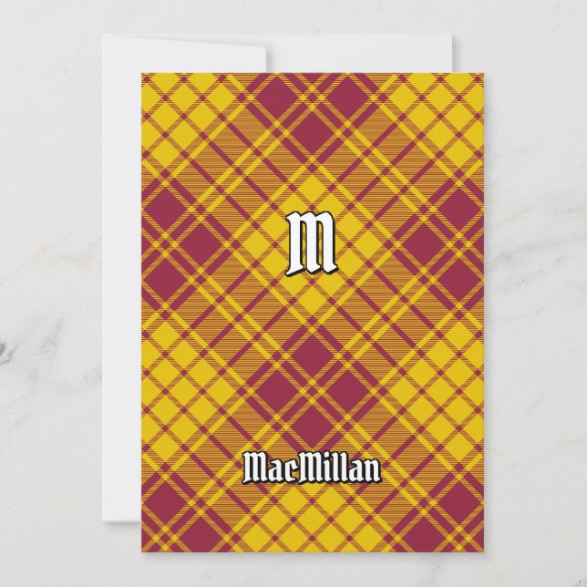 Invitation Clan MacMillan robe Tartan (Devant)