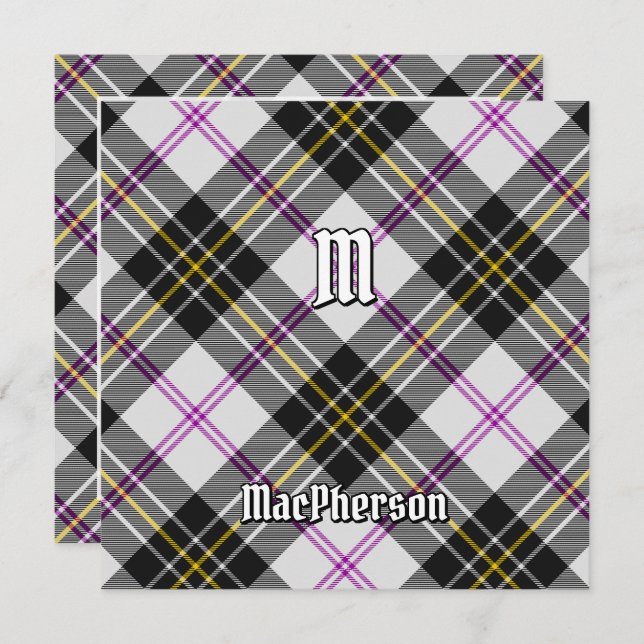 Invitation Clan MacPherson robe Tartan (Devant / Derrière)