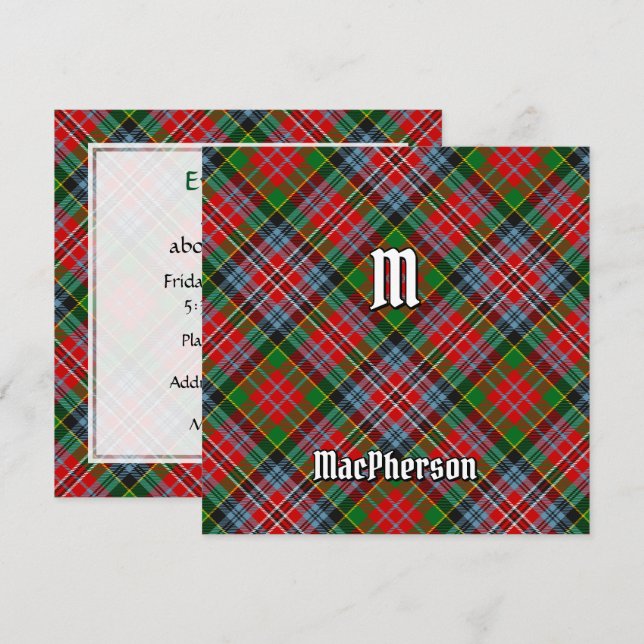 Invitation Clan MacPherson Tartan (Devant / Derrière)