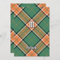 Invitation Clan Pollock Tartan