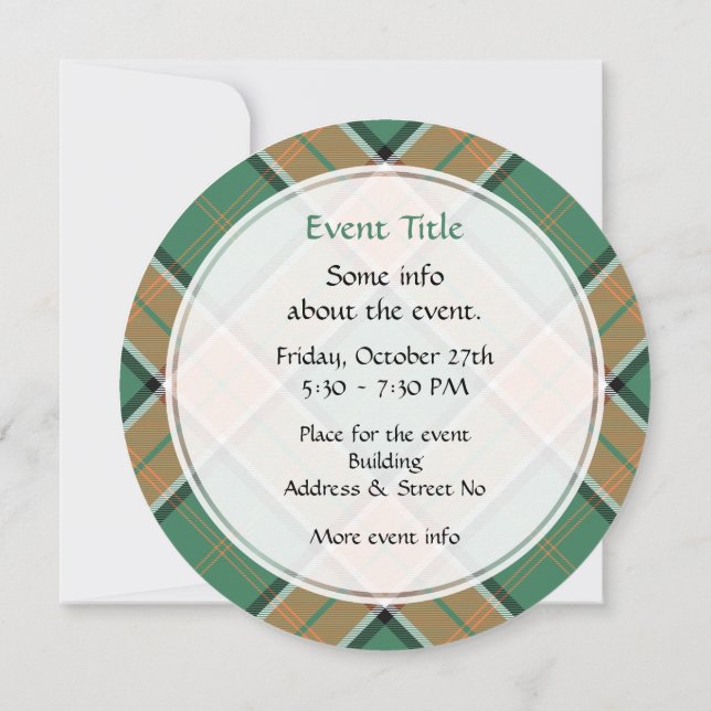 Invitation Clan Pollock Tartan (Dos)
