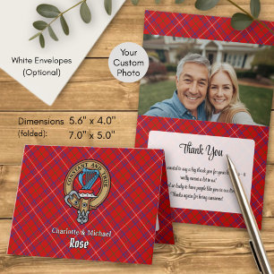 Invitation Clan Rose Crête sur Tartan