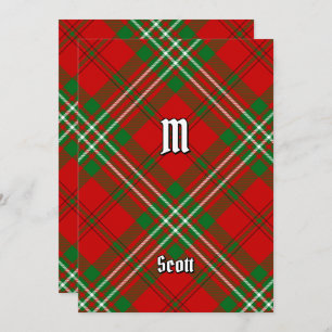 Invitation Clan Scott Red Tartan