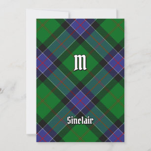 Invitation Clan Sinclair Chasse Tartan