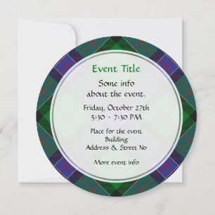 Invitation Clan Sinclair Chasse Tartan