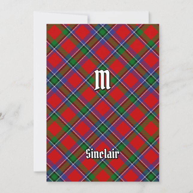 Invitation Clan Sinclair Tartan (Devant)