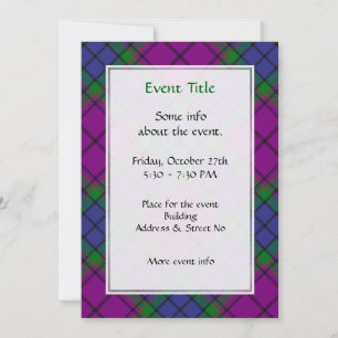 Invitation Clan Wardlaw Tartan