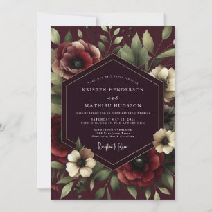Invitation Claret Renaissance Bloom Mariage