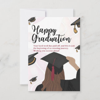 Invitation Class of 2026 Female Graduate Congratulations Card
