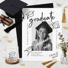 Invitation Class of 2026 Modern Photo Graduation Party 