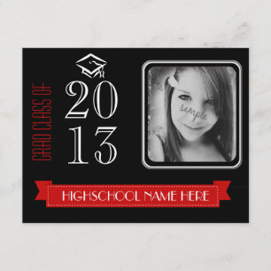 Invitation Classe 2013 - Mois de la photo rouge et noir