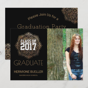 Invitation Classe Boho Mandala 2017  Diplôme photo