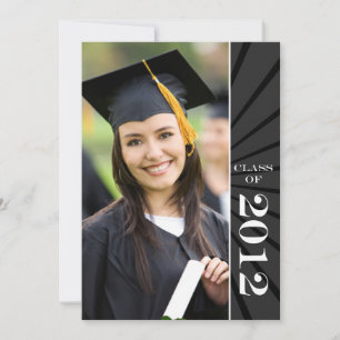 Invitation Classe de 2012 Black Starburst Graduation