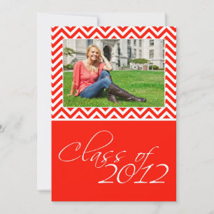 Invitation Classe de 2012 Red Chevron SCROLL DOWN pour 2013
