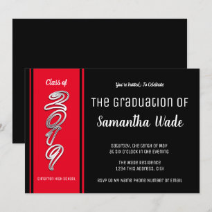 Invitation Classe de 2019 Diplôme d'études secondaires ou col