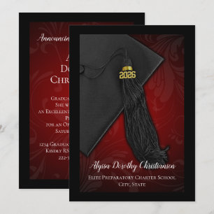 Invitation Classe de 2019 Red Tassel College Graduation
