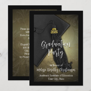 Invitation Classe de 2024 Gold Tassel College Graduation