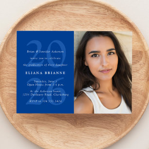 Invitation Classe de 2025 classique bleu remise de diplômes p