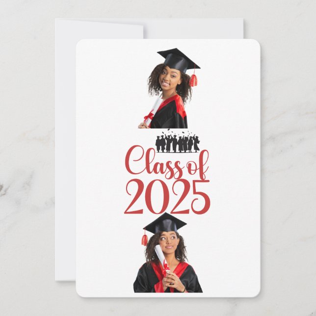 Invitation Classe de 2025 Graduation Personnalisée (Devant)