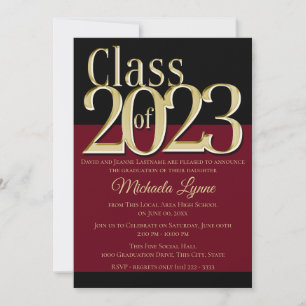 Invitation Classe de Bourgogne et d'or 2023