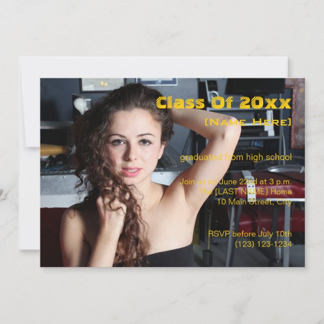 Invitation Classe De Diplôme De 20xx (Devant)