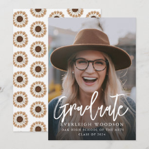 Invitation Classe De Diplôme Photo Simple De 2024