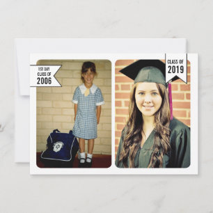 Invitation Classe de fin d'études de 2019 Photo de début à fi