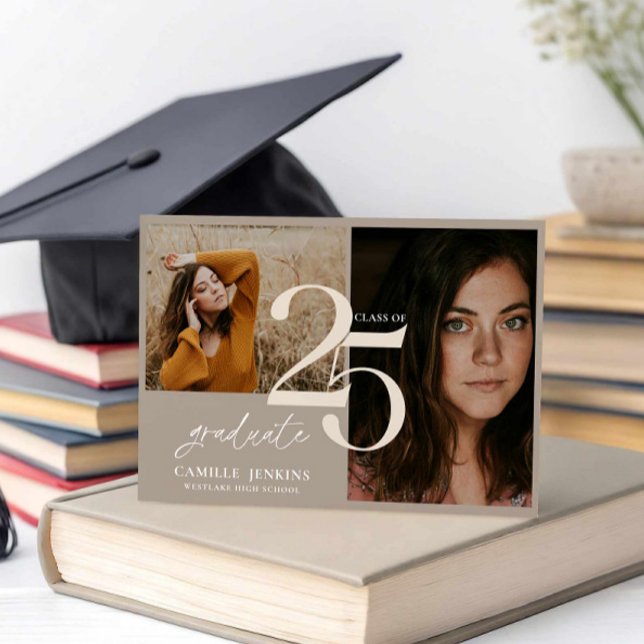 Invitation Classe de graduation de classe 2025 Partie (Photo Graduation Announcement and Party Invitation)