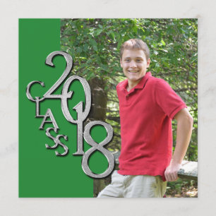 Invitation Classe de la photo de fin d'études 2018 en vert