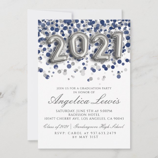 Invitation Classe de l'invitation de la Fête des diplômés de  (Devant)