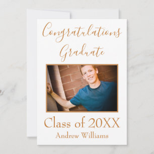 Invitation Classe de photographe de 20XX Brown et blanc