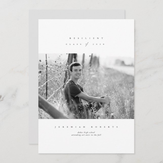 Invitation Classe de résilience de 2020 (Devant / Derrière)