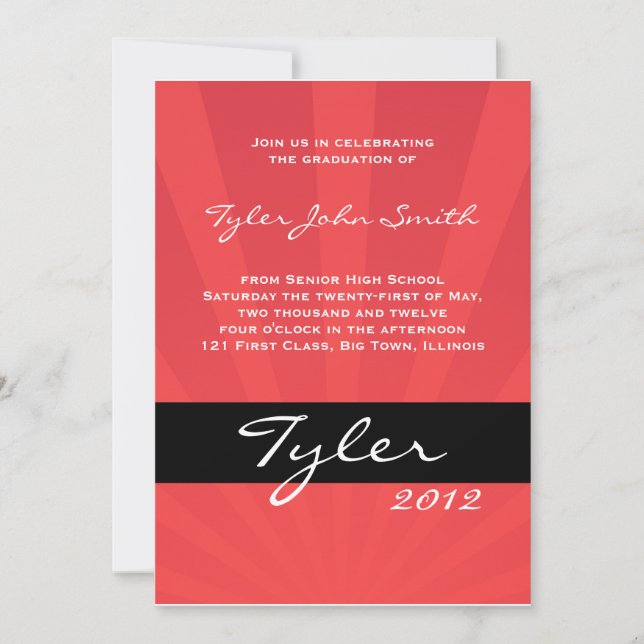 Invitation Classe de rouge Spring Collection 2012 (Devant)